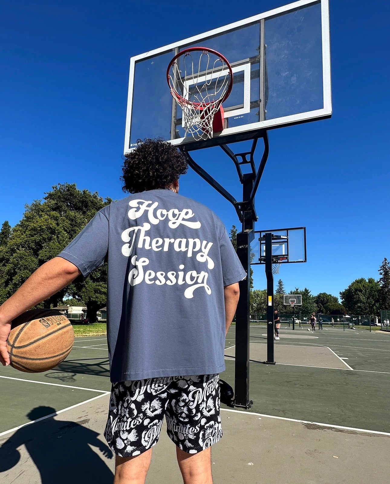 Hoop Therapy Session Luxury Tee - SLATE BLUE