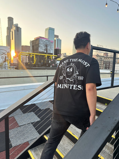 Make the Most of Your Minutes Luxury Tee - BLACK