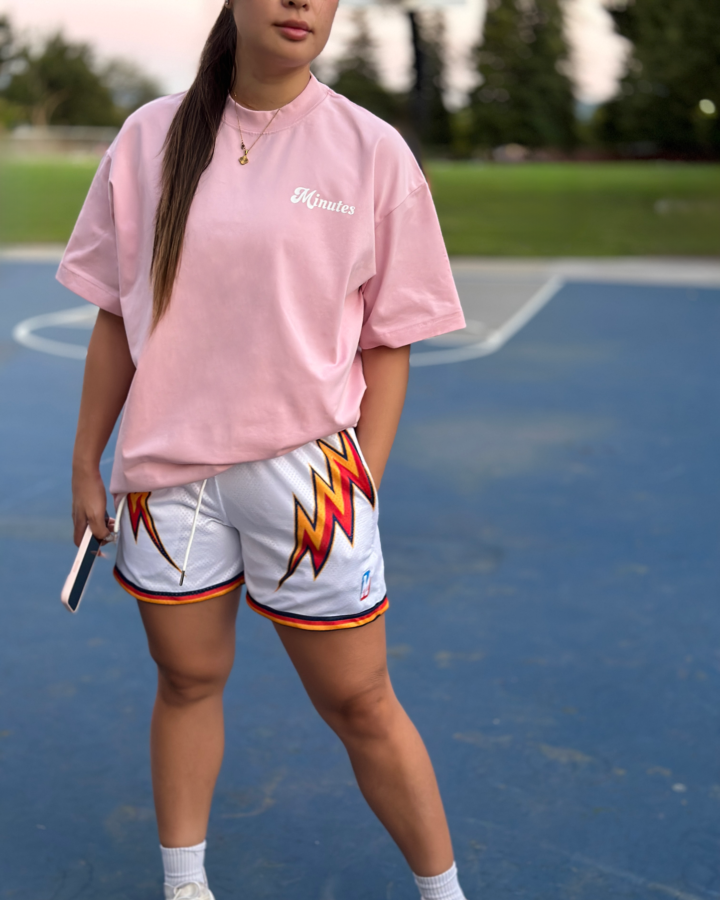 Hoop Therapy Session Luxury Tee - PINK DUST