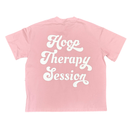 Hoop Therapy Session Luxury Tee - PINK DUST