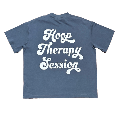 Hoop Therapy Session Luxury Tee - SLATE BLUE