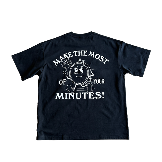 Make the Most of Your Minutes Luxury Tee - BLACK