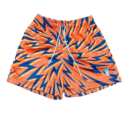 Tornado Lightning Mesh Shorts - ORANGE