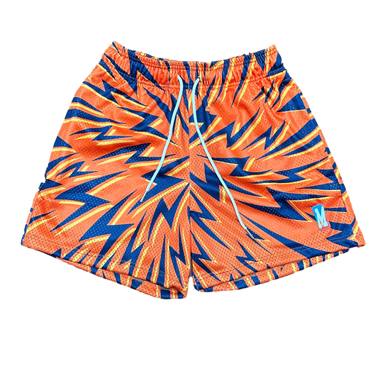 Tornado Lightning Mesh Shorts - ORANGE